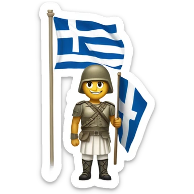 Greek military with Greek flag Thessaloniki  sticker