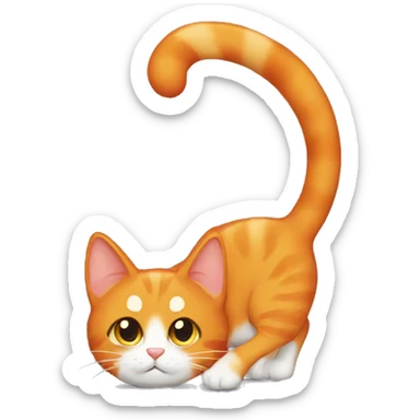 Orange cat sticker