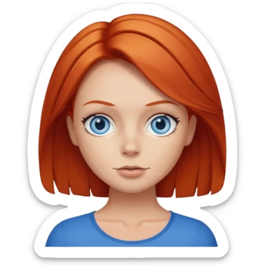 Ginger Spice with blue eyes sticker