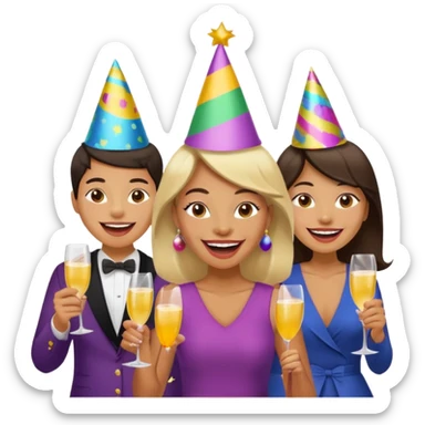 confident strong lean woman laughing with other people around her sticker