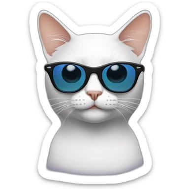 Cat with sunglasses wearing jack sticker