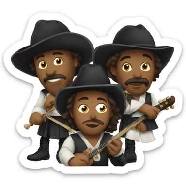 Three musketeers jam band sticker