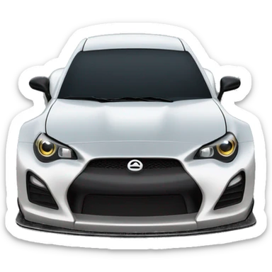 Precise wide-body pearl-black Cardstock Papercraft fr-s racecar sticker