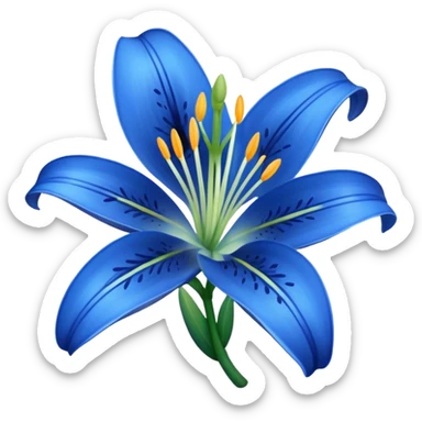 Blue lily sticker