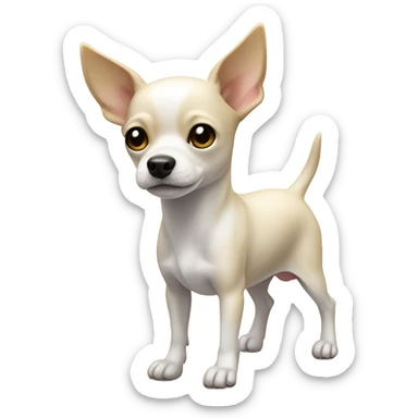 White terrier chihuahua mix  sticker