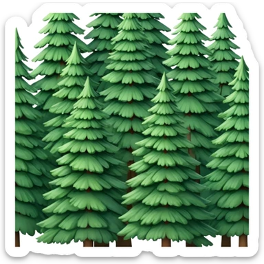 Pine tree forest sticker