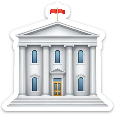make the png emoji of president's office building sticker