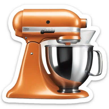 Realistic orange kitchenaid mixer  sticker