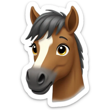 Pony Welsh bruin sticker