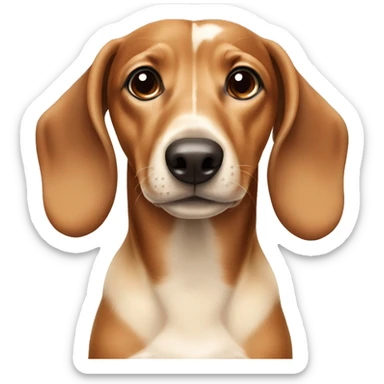brown and cream dacshund sticker