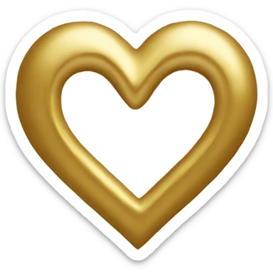 gold heart sticker