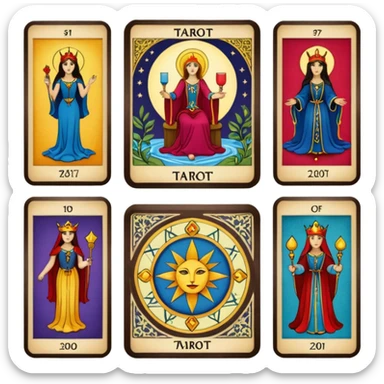A deck of tarot cards sticker