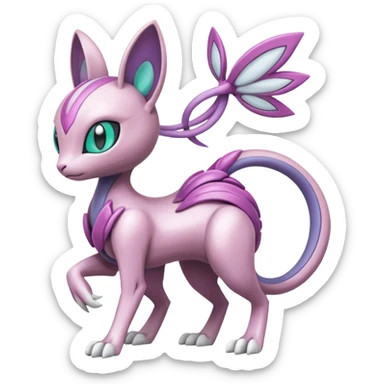 Meloetta-Mewtwo-Palkia-Pokémon-Fakémon-fusion-hybrid-creature sticker