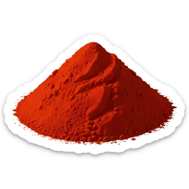 powder of red chili sticker