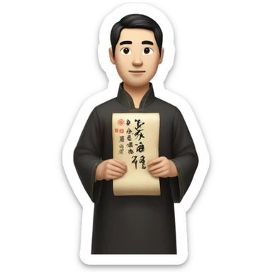 Create a Chinese man sticker