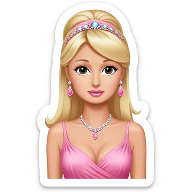 Paris Hilton with pink theme sticker