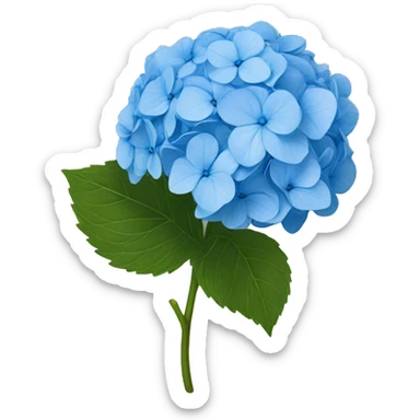 Hydrangea flower blue sticker