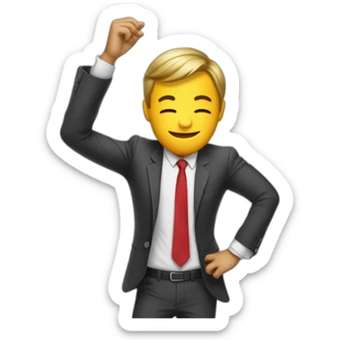 finance bro dabbing sticker