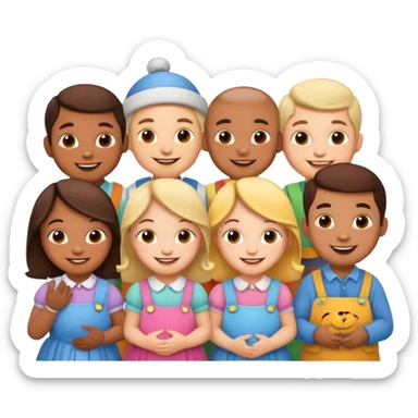 little to peep Nursery Rhyme Characters sticker