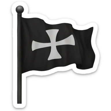 black flag with political celtic cross sticker