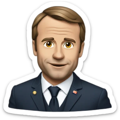 Macron qui dit chut sticker