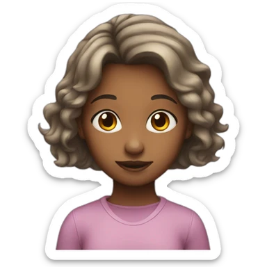 girl playing self sticker