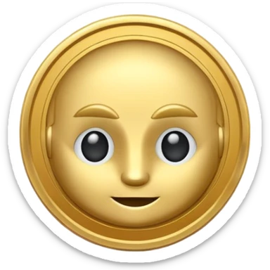 hey help me generate a flat golden token that has only ther head of my companies mascot in the center can you do that for me? sticker