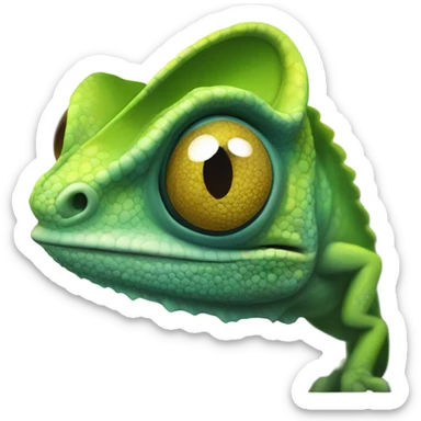 chameleon face sticker
