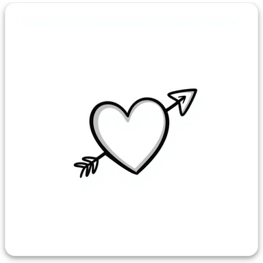 heart with arrow sticker