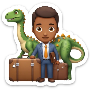 office Dinosaurs, a huge luggage full of papers sticker