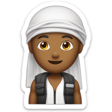 Love emoji wearing a durag sticker