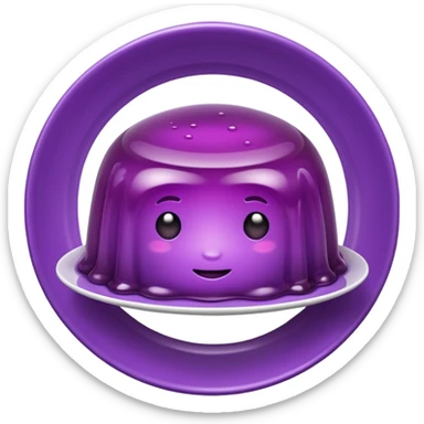 purple jelly on a plate sticker