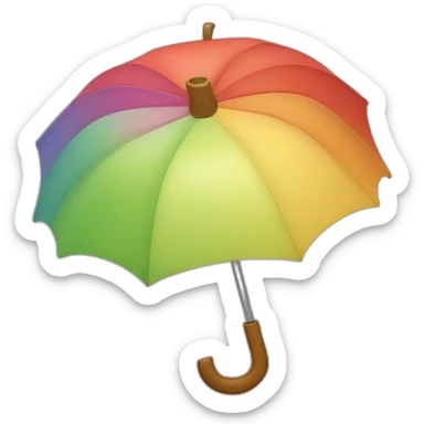 apple umbrella of death rainbow wheel sticker