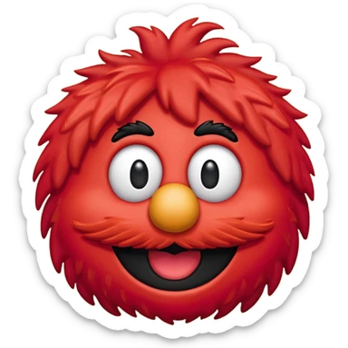 Elmo face sticker