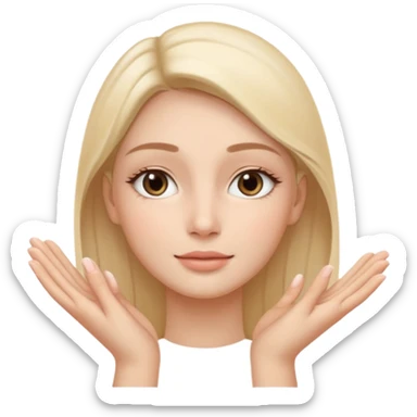 Minimal wellness-style emoji showing skin tightening,
a hand gently lifting and supporting facial skin upward,
subtle lifting gesture, smooth contours,
natural and calm look, non-medical, non-cosmetic,
no makeup, no injections, no surgery,
clean, modern, trustworthy wellness aesthetic sticker