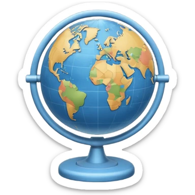 globe on an empty chalkboard sticker