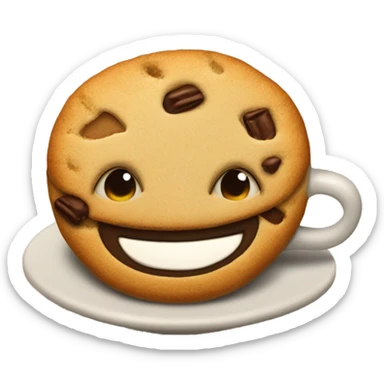 Cafe con galleta sticker