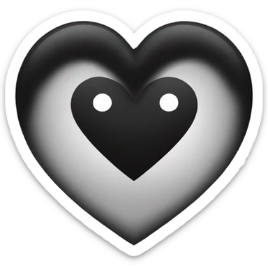 black heart  sticker