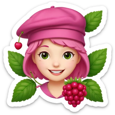 Cute berry female sticker
