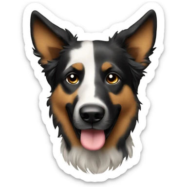 bohemian shepherd dog black sticker
