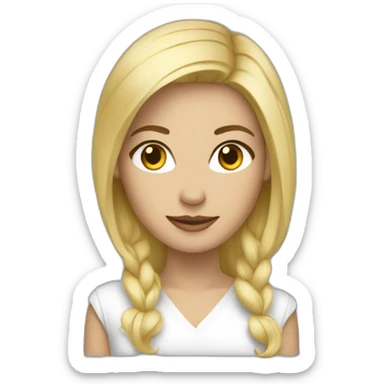 femme agée blonde cheveux court  sticker