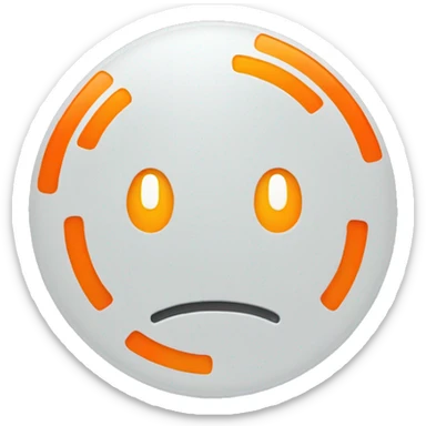 orange circle with Mi sign in center sticker