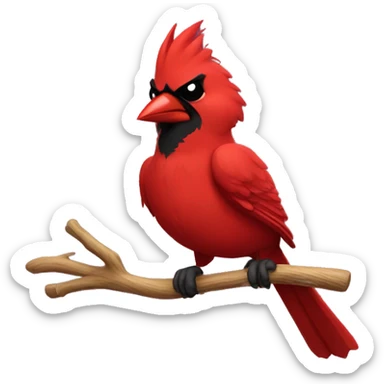 Cardinal flexing over wildcat sticker