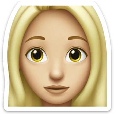 Blonde green eyes girl with little freckles sticker