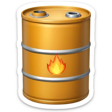 generate a realistic rust-free metal natural gas barrel sticker