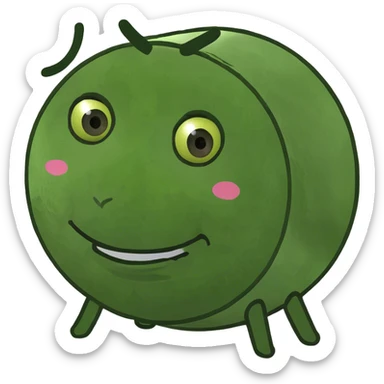 Ein Emoji der süß kuckt mit Herzen drum rum sticker