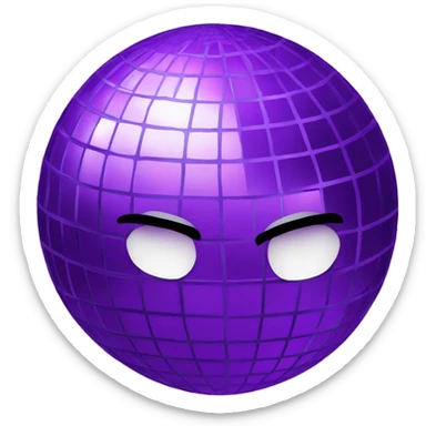 Purple disco ball sticker