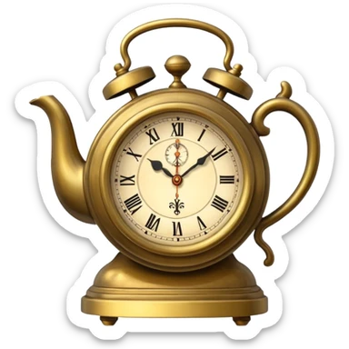 Clock that tea sticker