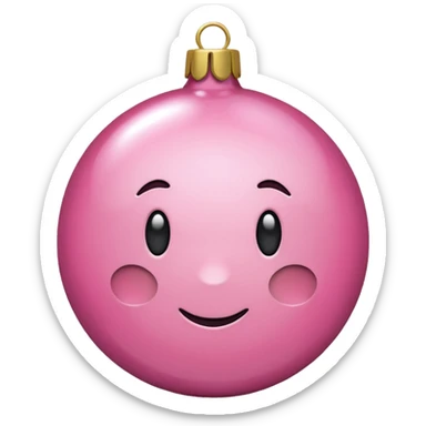 Christmas pink sticker
