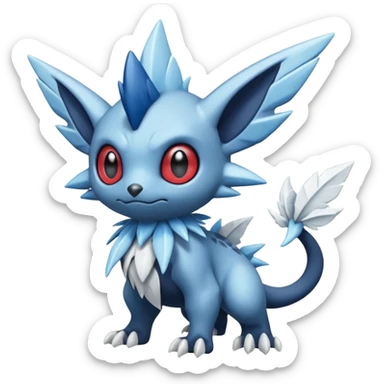 Elemental shady edged scaled murky dark dusky mechanical frosty fairy-like fantasy epic rare Glalie-Sneasel-Togetic-Pokémon-Fakémon-hybrid-creature sticker